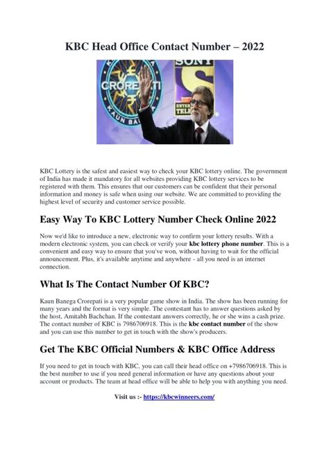 kbc head office|Contact .